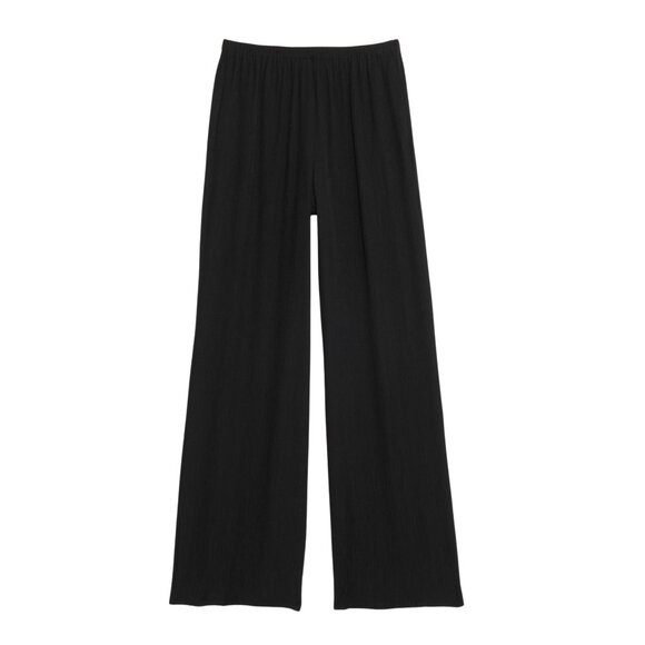 240. BANANA REPUBLIC High-Rise Wide-Leg Pull-On Crinkle Pant Black $130 NWT S - Picture 1 of 4